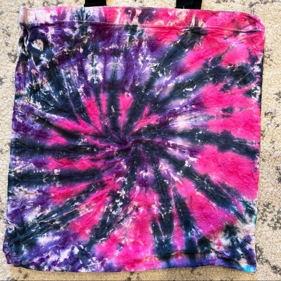NEW Cotton Hand Dyed Tie Dye Tote Bag - Picture 2 of 4